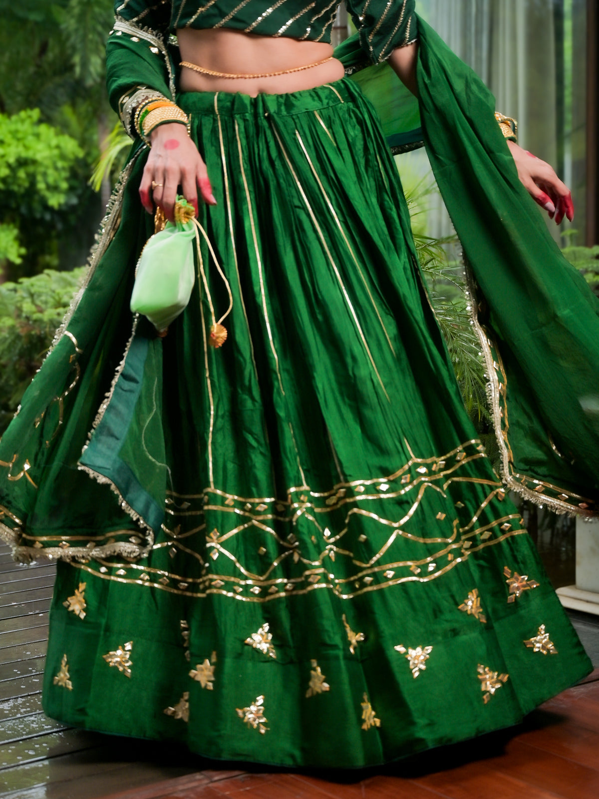 Green Gota Lehenga