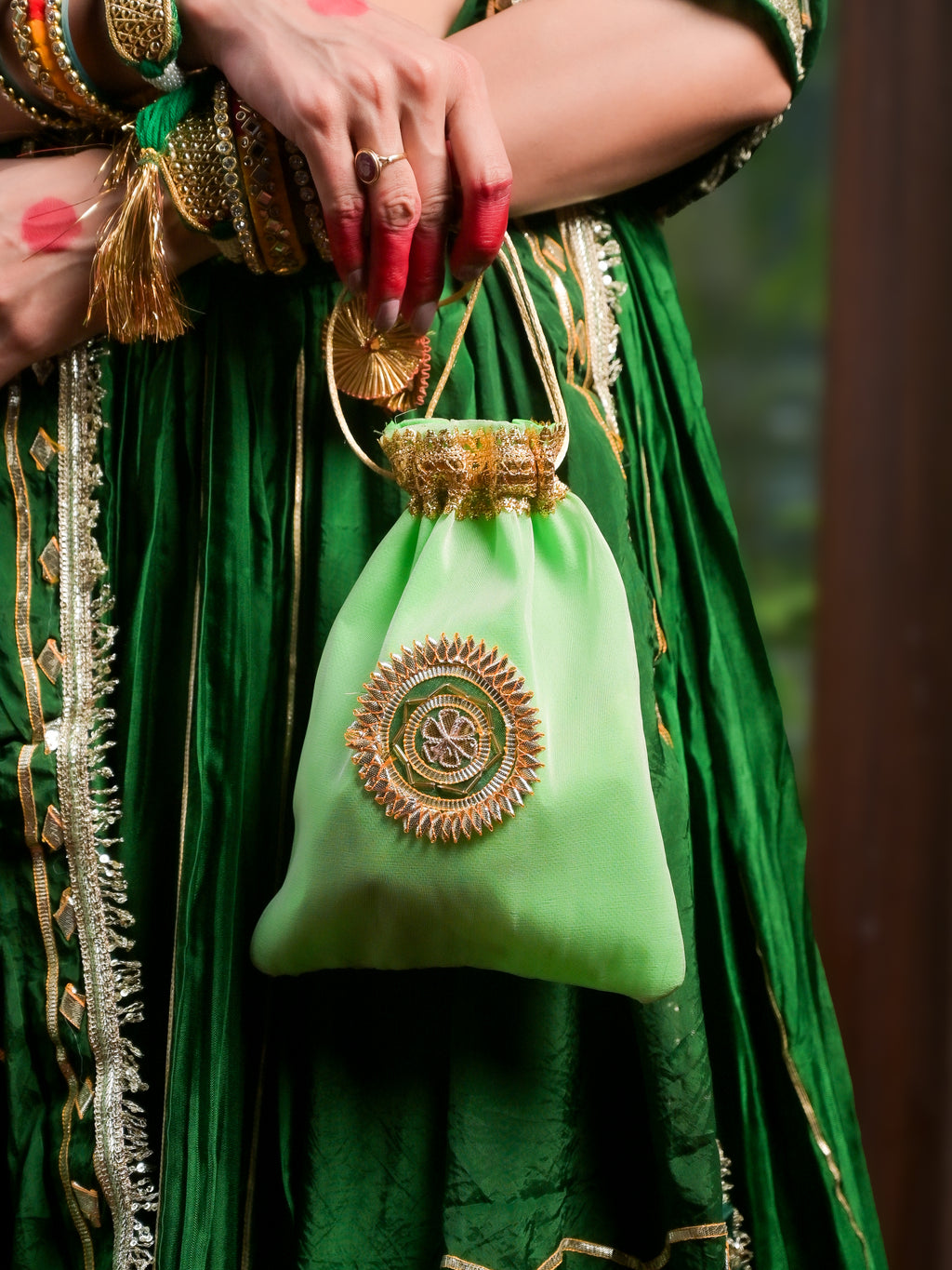 Green Gota Lehenga