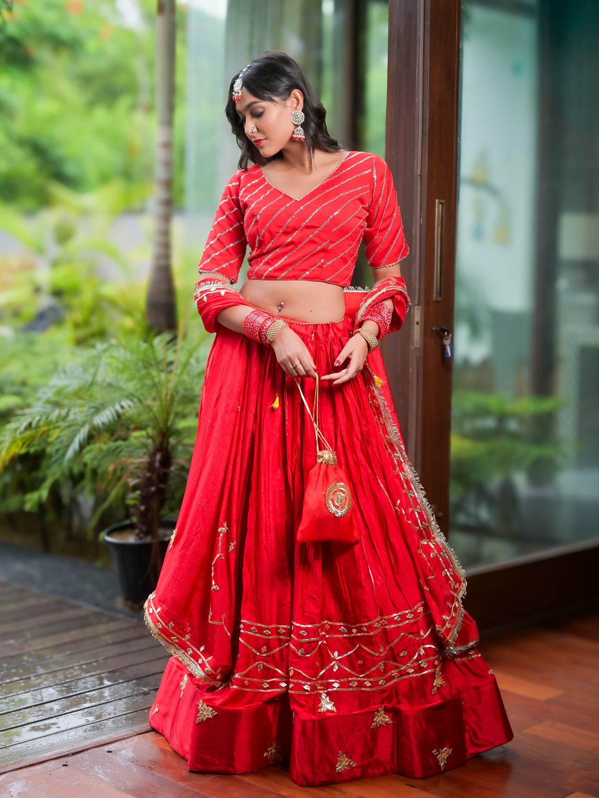 Sindoori Silk Lehenga