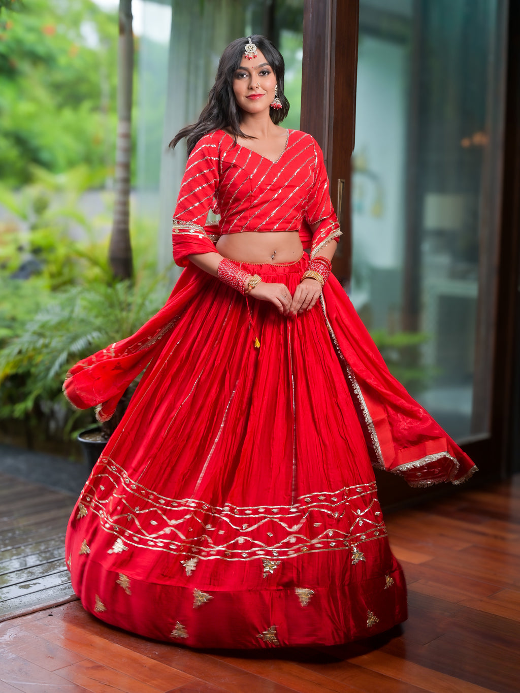 Sindoori Silk Lehenga