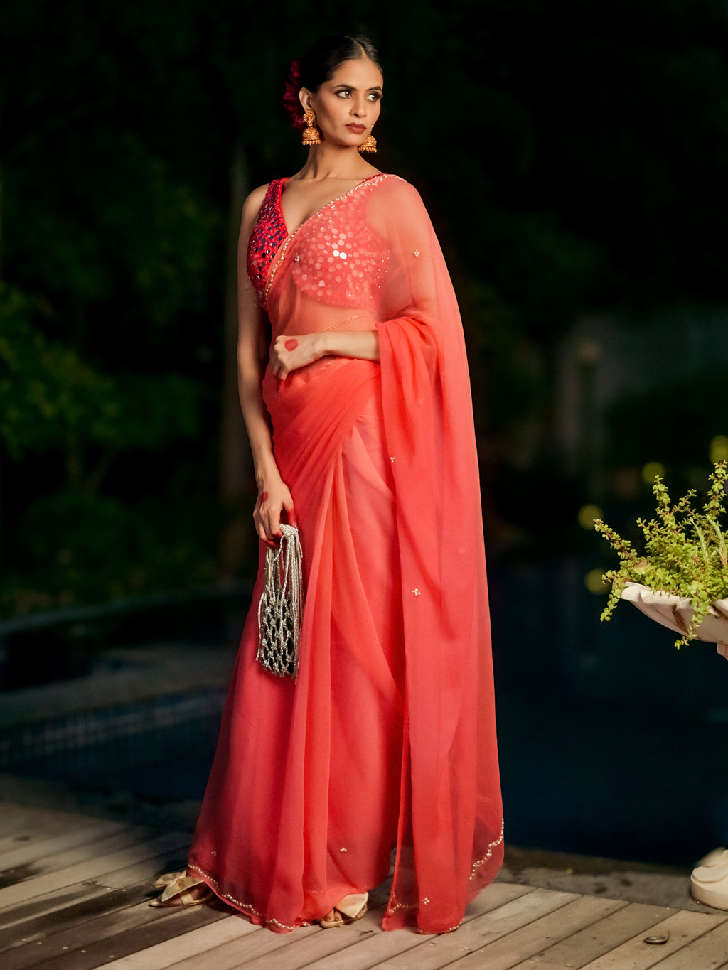 Ractambari Ombre Saree
