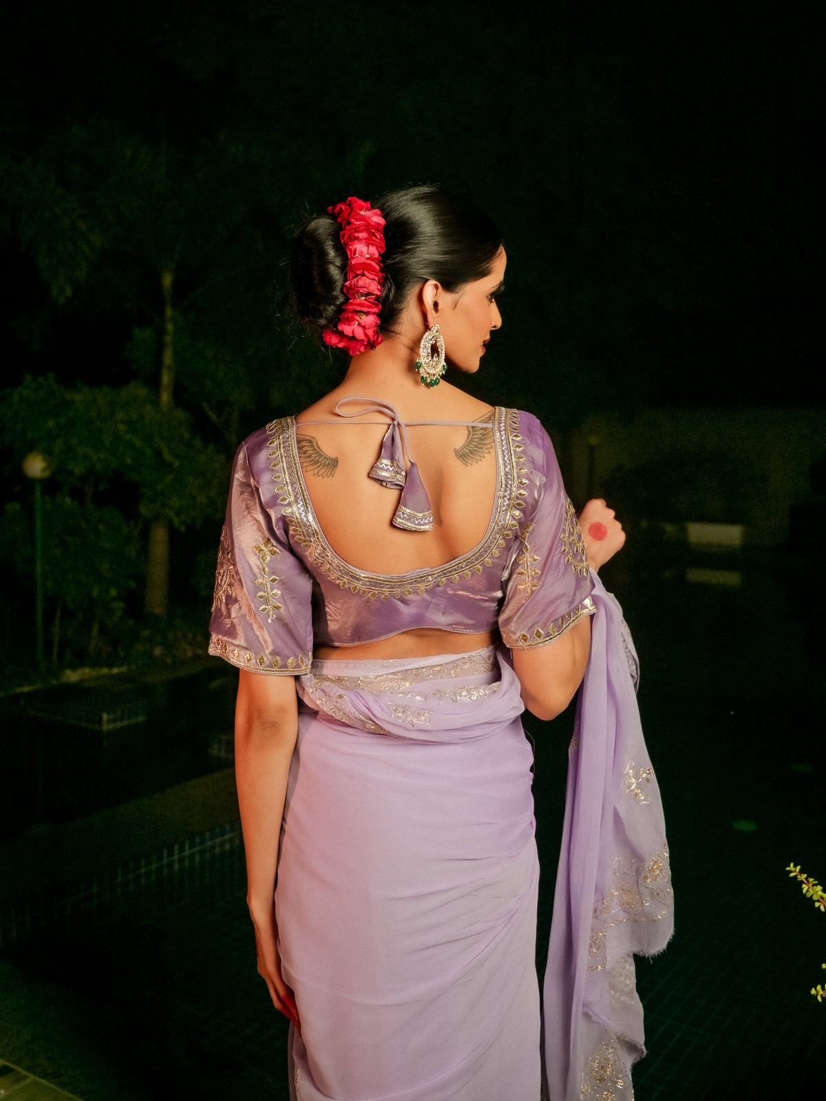 Lilac Saree