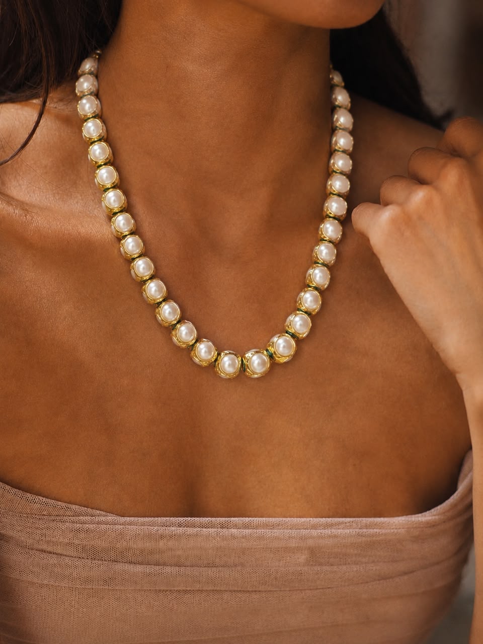 Moti Kundan Pearl Necklace