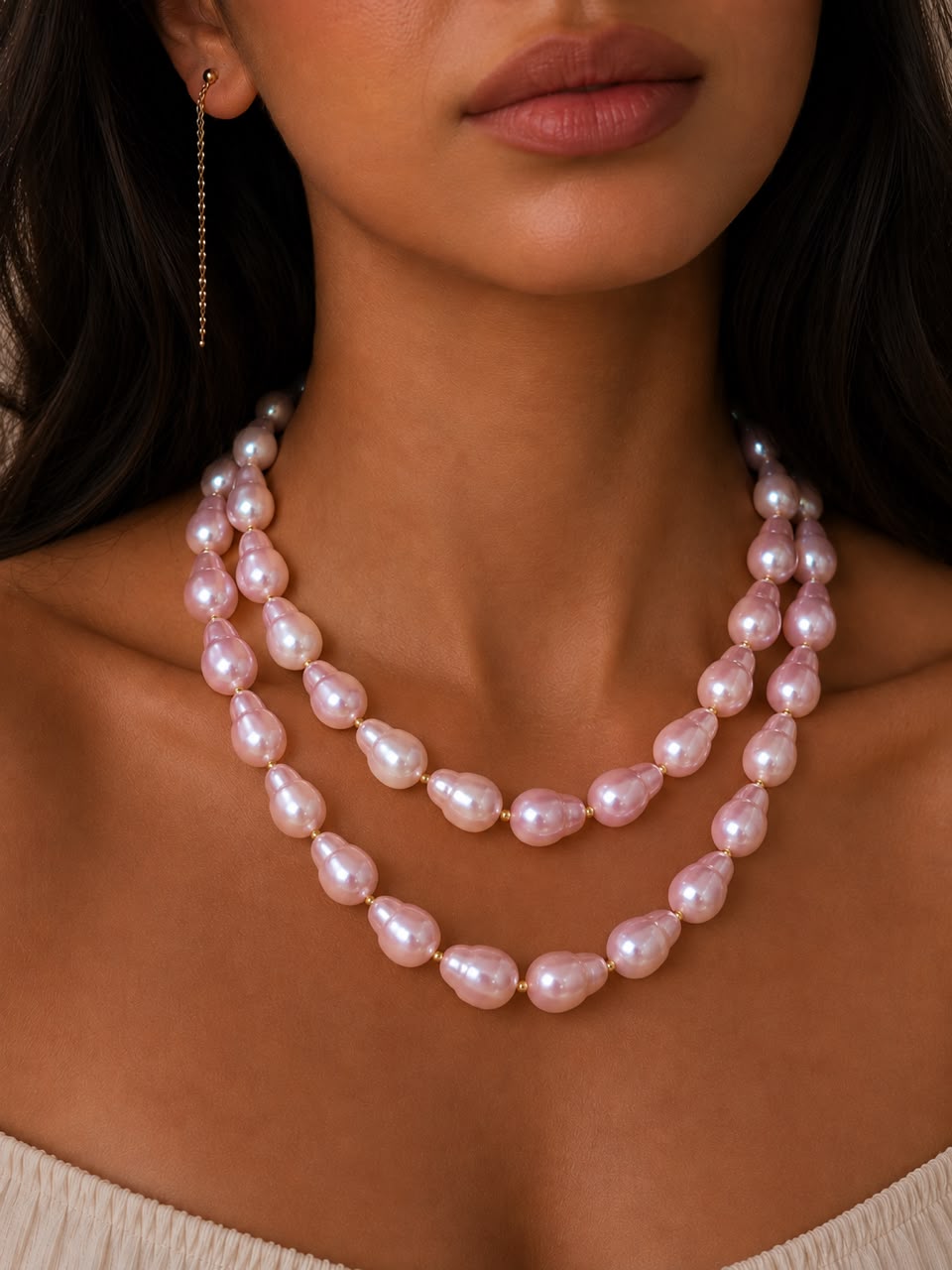 Kaya Baroque Teardrop Pearl Necklace