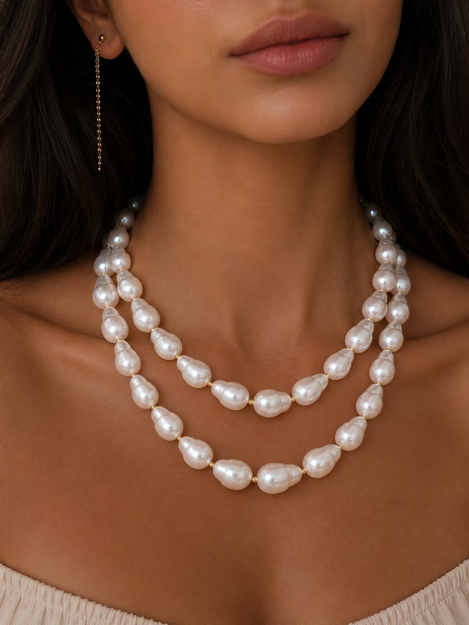 Kaya Baroque Teardrop Pearl Necklace