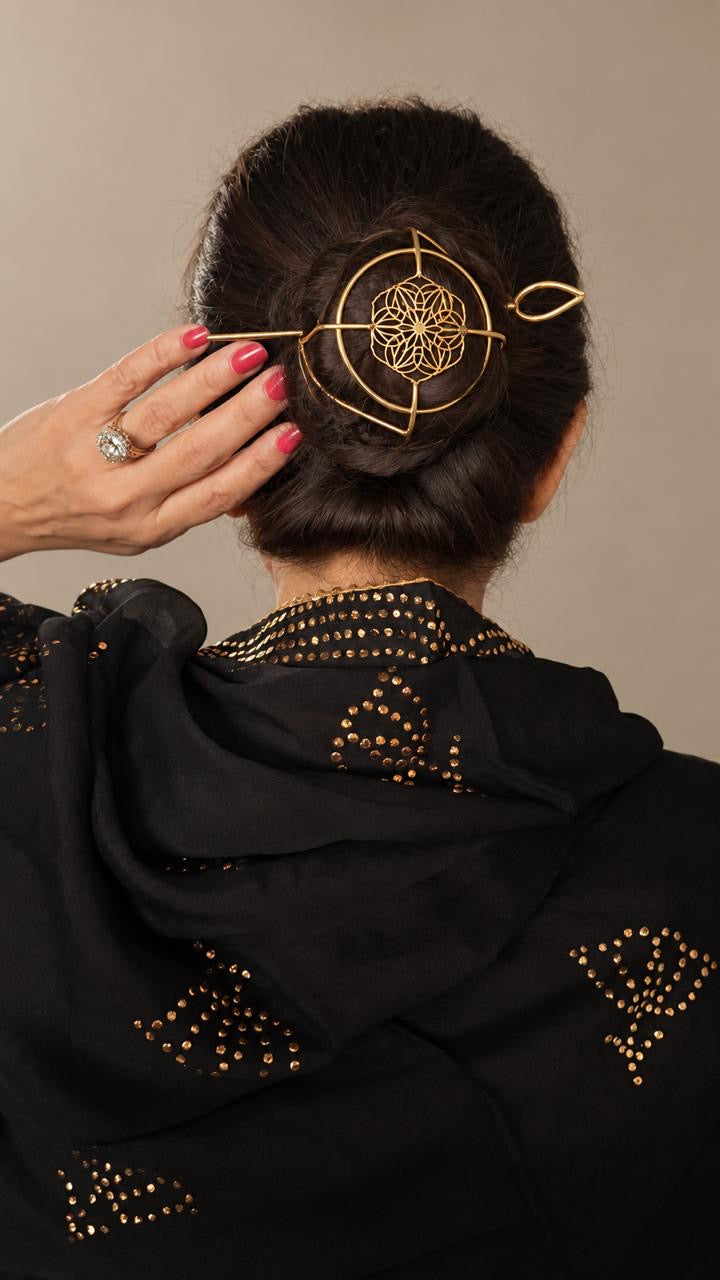 Padma Mandala Brass Bun Pin